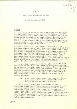 Scientific Information Service (SIS), File 1