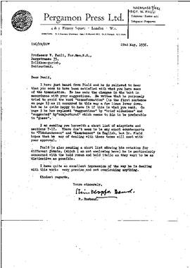 Letter-2281, letter to W. Pauli, Rosbaud, Paul, Letter 2281