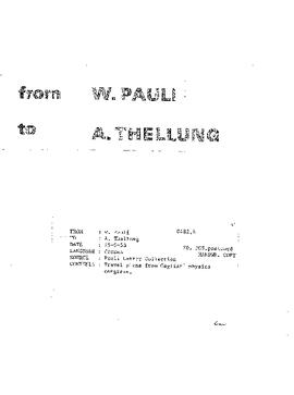 Letter from Pauli to Thellung