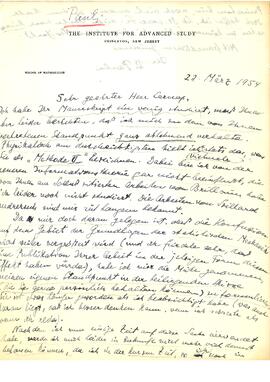 Letter from Pauli to Carnap