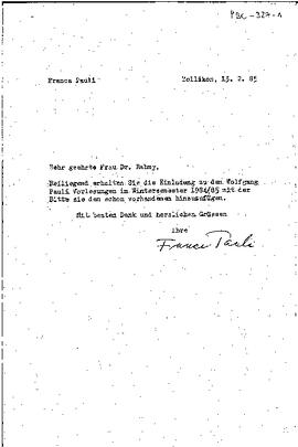 Letter, Pauli, Franca