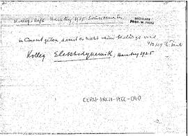 "Kolleg Elektrodynamik", lecture held in Hamburg in winter 1925, manuscript, Pauli, Wolfgang