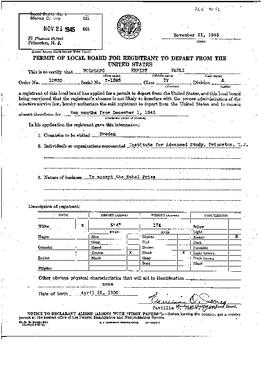 Official paper, Local Board No 1