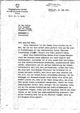 letter to Teubner Verlagsgesellschaft