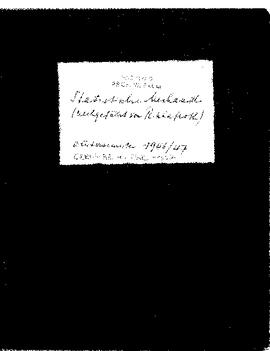 "Statistische Mechanik", lecture held in winter 1946-47, followed up by R. Schafroth, manuscript, Pauli, Wolfgang