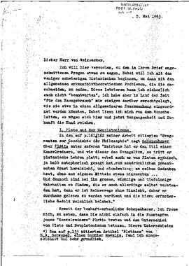 Letter-1568, letter from Pauli to von Weizsäcker, Letter 1568