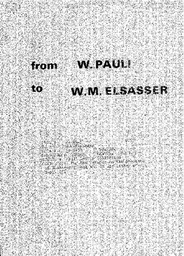 Letter from Pauli to Elsasser