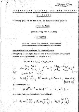 Ausgewählte Kapitel aus der Wellenmechanik
