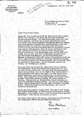Letter, Meitner, Lise