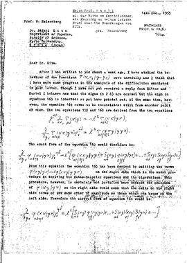 letter to H. Kita, Heisenberg, Werner