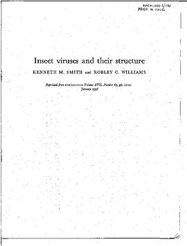 Insect viruses and their structure, Smith, Kenneth Manley Williams, Robert Chadwell