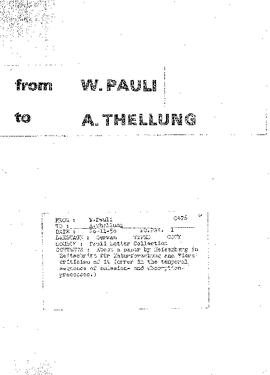 Letter from Pauli to Thellung