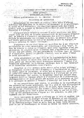 Relativité et canonicité, Mercier, André