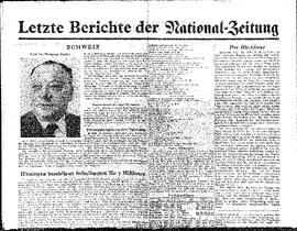 "Prof. Dr. Wolfgang Pauli", in: National-Zeitung, article