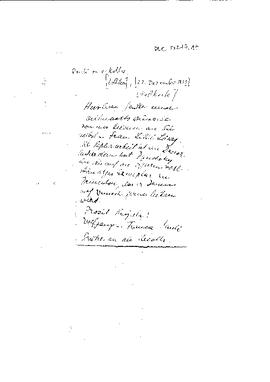 Letter from Pauli to Von Kahler