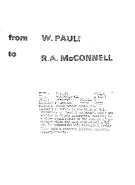 Letter from Pauli to McConnell