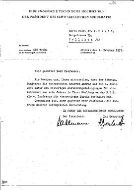 Letter-2499, Letter, Schweizerische Schulrat, Letter 2499