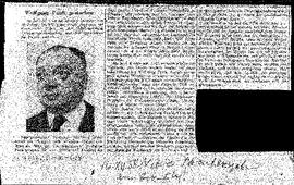 "Wolfgang Pauli gestorben", in: Die Neue Zürcher Zeitung, article