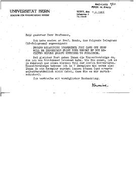 letter to W. Pauli, Kervaire, Michel
