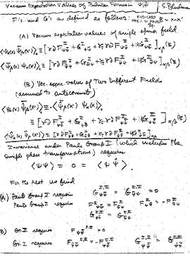 Vacuum expectation values of bilinear forms in $\Psi,\widehat{\Psi}$, Bludman, S
