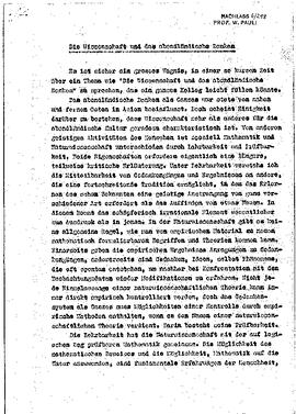 Die Wissenschaft und das abendländische Denken