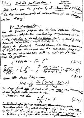 remarks on the paper by B. Bosco and S. Fubini "On the mathematical structure of the charged scalar theory"