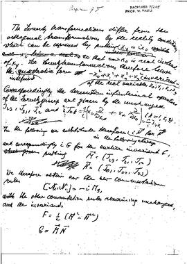 Continuous Groups in Quantum mechanics, 5) The Lorentz Group