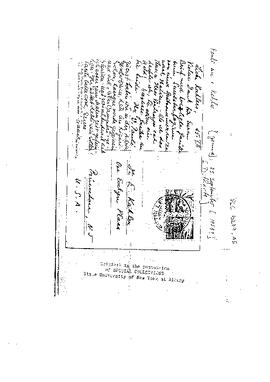 Letter from Pauli to Von Kahler