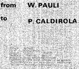 Letter from Pauli to Caldirola