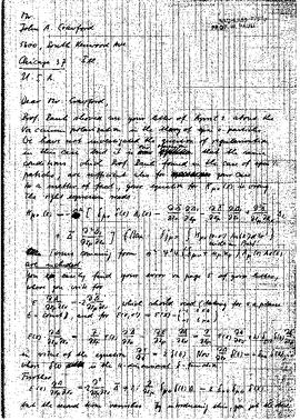 letter to J. A. Crawford, Jost, Res