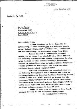 letter to Teubner Verlagsgesellschaft