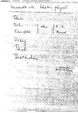 Versandliste Schattenphysik