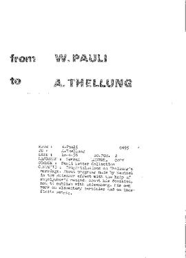 Letter from Pauli to Thellung