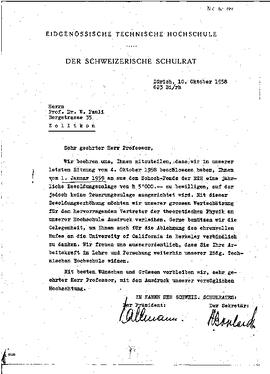 Letter-3084, Schweizerische Schulrat