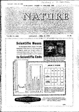 "Prof. Wolfgang E. Pauli, For.Mem.R.S.", in: Nature (Vol. 183, No 4668), article