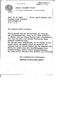 letter to W. Pauli, Einaudi (Edizione scientifiche)