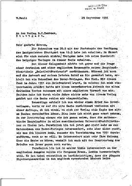letter to Teubner Verlagsgesellschaft