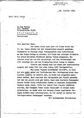 letter to Teubner Verlagsgesellschaft
