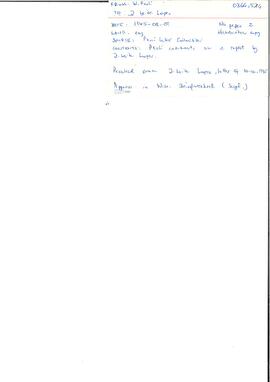 Letter from Pauli to Lopes