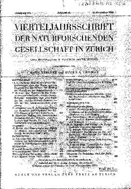 "Wolfgang Pauli, 1900-1958", in: Vierteljahrsschrift der naturforschenden Gesellschaft in Zürich(Jahrgang 104), article