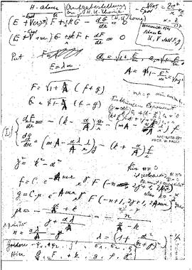H-Atom (Aufgabestellung an H. U. Thoma)