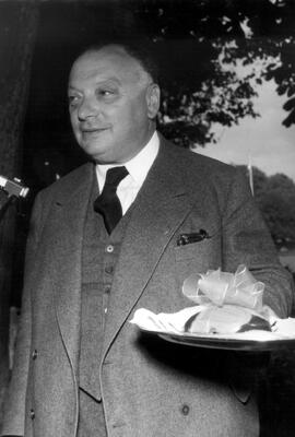 Wolfgang Pauli at the 6th meeting of the Nobel Prize laureates