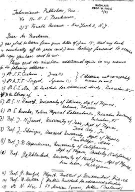 letter to E. J. Proskauer