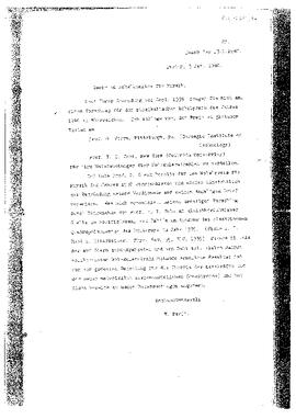 Letter from Pauli to Nobel Committee for Physics