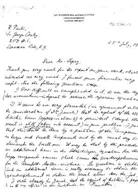 Letter from Pauli to Lopes