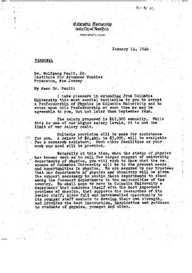 Letter, Fackenthal, Frank D