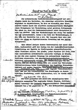 Wahrscheinlichkeit und Physik