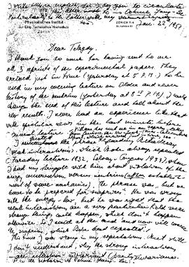 Letter from Pauli to Telegdi