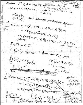 "Every matrix with two rows and columns linear combin. of I, 6", manuscript, Pauli, Wolfgang
