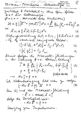Photonen-Paartheorie. Selbstenergie, [Enz, Charles Paul]